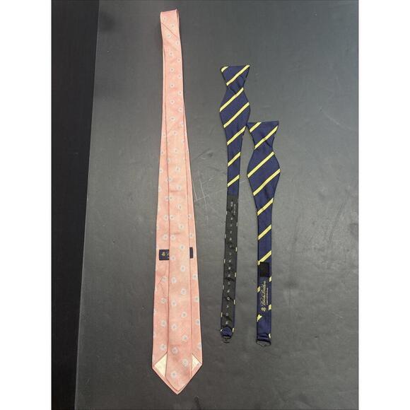 Brooks‎ Brothers Quiet Luxury Designer Business Preppy Silk Standard Bow Tie Lot - Picture 13 of 13
